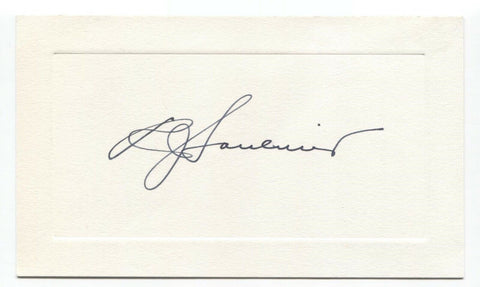 Raymond J. Saulnier Signed Card Autographed Signature Eisenhower Economist