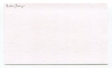 Bosey "Boze" Berger Signed Cut Index Card Autographed Baseball Cleveland Indians