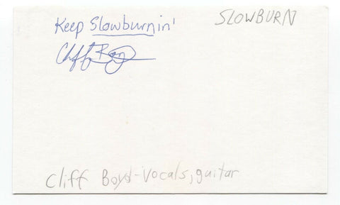 Cliff Boyd Signed 3x5 Index Card Autographed Signature Slowburn