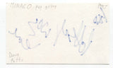 Monaco - David Potts Signed 3x5 Index Card Autographed Signature Pottsy