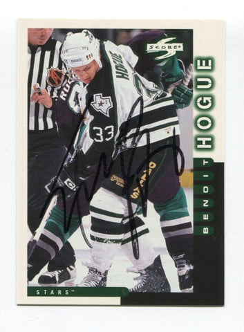 1997 Pinnacle Benoit Hogue Signed Card Hockey NHL Autograph AUTO #217