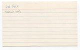 Harold (Hal) Peck Signed 3x5 Index Card Baseball Autographed Brooklyn Dodgers 