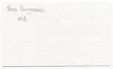 Nino Bongiovanni Signed 3x5 Index Card Autographed Baseball Cincinatti Reds 1939