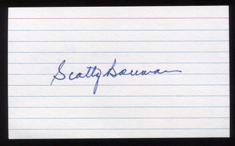 Scotty Bowman Signed 3x5 Index Card Signature Autograph Football Hall of Fame