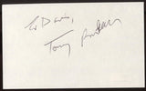 Tony Randall Signed Index Card Signature Vintage Autographed AUTO 