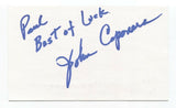 John Caponera Signed 3x5 Index Card Autograph Signature Actor Comedian