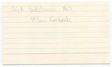 Richard "Dick" Bokelmann Signed 3x5 Index Card Autographed St. Louis Cardinals