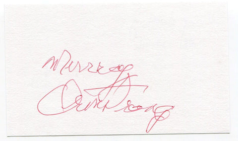 Murray Armstrong 3x5 Index Card Autographed Signature Regina Pats NHL