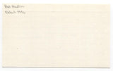 Pat Mullin Signed 3x5 Index Card Baseball Autographed Detroit Tigers