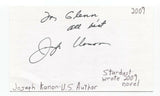Jason Kanon Signed 3x5 Index Card Autographed Signature Author Writer