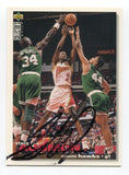 1995-96 Upper Deck Stacey Augmon Signed Card NBA Basketball Autograph AUTO #141