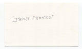 Hermina "Irish" Franks Signed 3x5 Index Card AAGPBL Girls Baseball Autographed