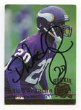 1994 Fleer DeWayne Washington Signed Card Football NFL Autographed #50