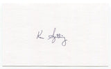 Ken Szotkiewicz Signed 3x5 Index Card Autographed Football NFL Detroit Tigers