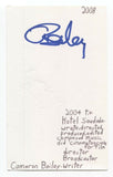 Cameron Bailey Signed 3x5 Index Card Autographed Signature Director