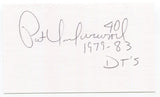 Pat Underwood Signed 3x5 Index Card Autograph Baseball MLB '79 Detroit Tigers