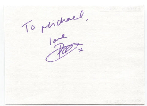 Phoebe Fox Signed Page Autographed Signature Inscribed "To Mike"