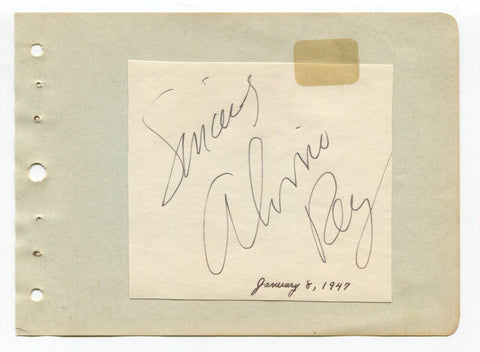 Alvino Rey Signed Album Page Cut Autographed Big Band Jazz Guitarist