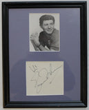 Eddie Fisher Vintage Signed Autograph Display Cut Signature Framed With Photo