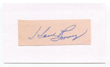 Hank Borowy Signed Cut Index Card Autographed Baseball MLB