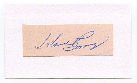 Hank Borowy Signed Cut Index Card Autographed Baseball MLB