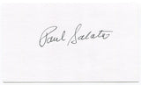 Paul Salata Signed 3x5 Index Card Autographed NFL Football 1948 USC Trojans