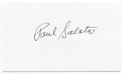 Paul Salata Signed 3x5 Index Card Autographed NFL Football 1948 USC Trojans