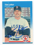 1987 Fleer Tim Lollar Signed Card Baseball RC Autographed AUTO #38