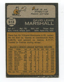 1973 Topps Dave Marshall Signed Baseball Card Autographed AUTO #513