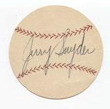 Jerry Snyder Signed Paper Baseball Autographed Signature Washington Senators