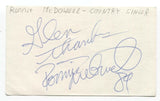 Ronnie McDowell Signed 3x5 Index Card Autographed Signature Country Singer