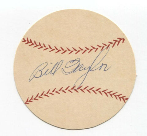 Bill Taylor Signed Paper Baseball Autograph Signature New York Giants