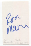 Ron Mann Signed 3x5 Index Card Autographed Director Comic Book Confidential