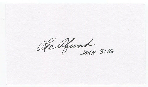Lee Pfund Signed 3x5 Index Card Autographed Baseball 1945 Brooklyn Dodgers