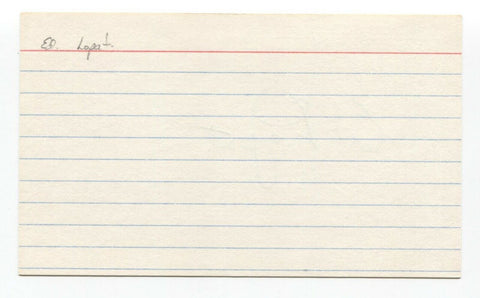 Ed Lopat Signed 3x5 Index Card Baseball Autographed Signature