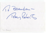 Tony Roberts Signed 3x5 Index Card Autographed Signature Actor