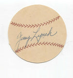 Jerry Lynch Signed Paper Baseball Autographed Signature Pittsburgh Pirates