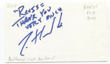 Revis - Nathaniel Cox Signed 3x5 Index Card Autographed Signature Band