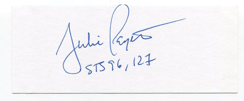 Julie Payette Signed Cut Index Card Autographed NASA Astronaut Space CSA