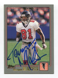 2001 Topps Terrance Mathis Signed Card Football NFL Autograph #252