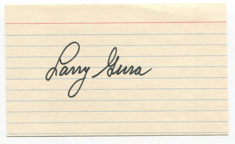 Larry Gura Signed 3x5 Index Card Autographed MLB Baseball Kansas City Royals