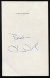 Oliver North Signed Book Page Cut Autographed Cut Signature 