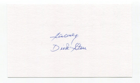 Dick Starr Signed 3x5 Index Card Autographed MLB Baseball New York Yankees