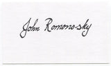 John Romonosky Signed 3x5 Index Card Autographed MLB Baseball St Louis Cardinals