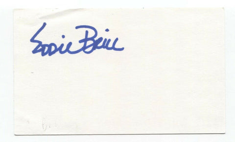 Eddie Brill Signed 3x5 Index Card Autographed Comedian David Letterman Show