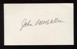 John Little McClellan Signed 3x5 Index Card Autographed Signature AUTO Senator