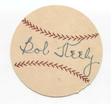 Bob Keely Signed Paper Baseball Autographed 1957 Milwaukee Braves d.1963