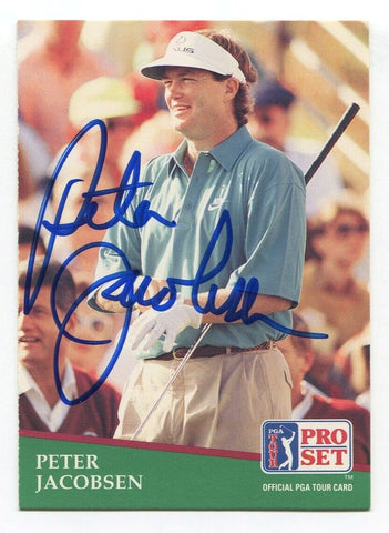 1991 Pro Set PGA Tour Golf Peter Jacobsen Signed Card Autographed #171