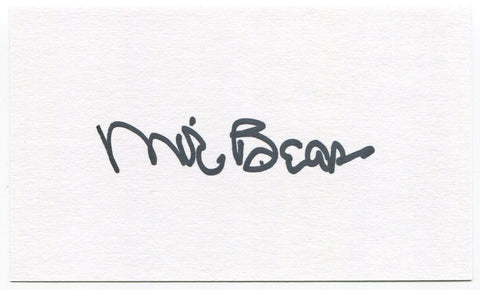 Mike Beard 3x5 Index Card Autographed Signature Atlanta Braves Debut 1974