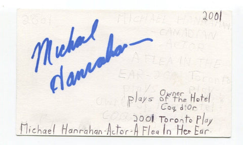 Michael Hanrahan Signed Index Card Autographed Goosebumps Anne of Green Gables